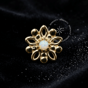 Piercing Topo Flor Ouro
