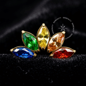Topo Cluster Navetes Colors em Titânio Revestido de Ouro 18k para Atualização de Setup de Conch e Flat.