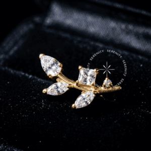 Topo Galho com Zircônias em Titânio Revestido de Ouro 18k para Atualização de Setup de Helix e Conch.