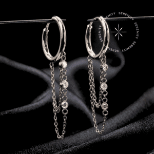 Argola com Correntes e Zircônias em Titânio ASTM F136.