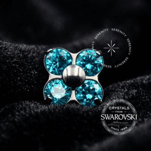 piercing trevo swarovski titanio