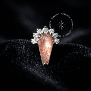 Topo Piercing Strawberry Quartz