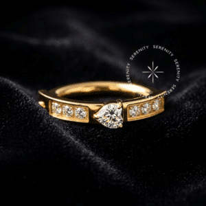 Piercing Umbigo Coração Titânio revestido de ouro 18k com zircônias premium, sistema clicker.