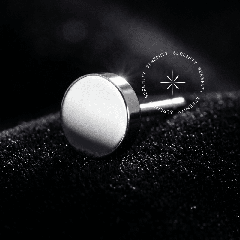 Topo Push Pin Titânio com disco liso de 3mm para atualização de setup de piercing.