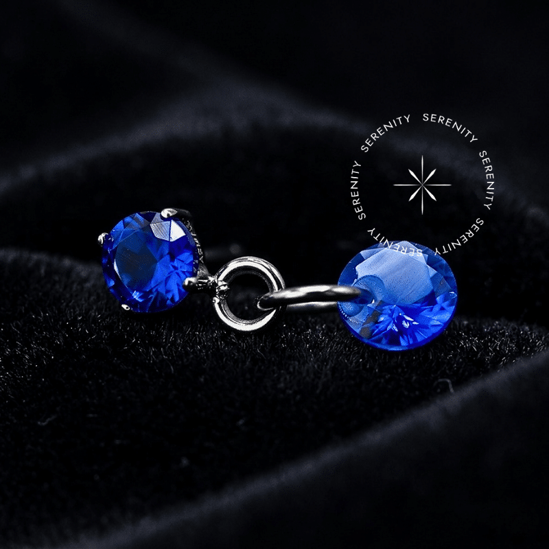 Topo com Pingente de Zircônia Cristal em Titânio Grau Implante Push Pin TN1709 para piercing de Helix e Lóbulo.