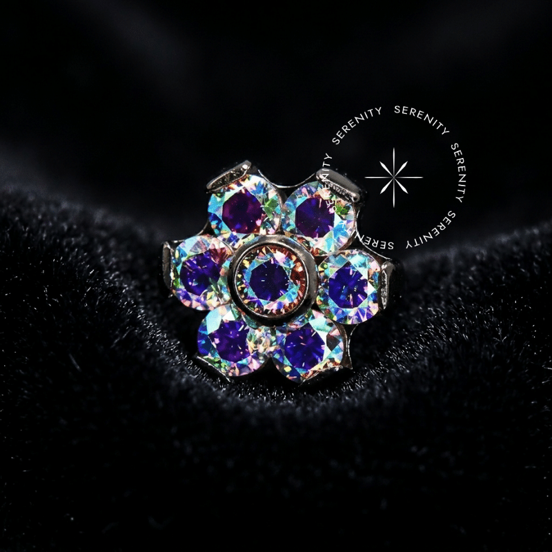 Topo Flor Zircônia Titânio Grau Implante com zircônias e sistema push pin.