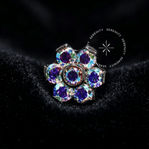 Topo Flor Push Pin Titânio