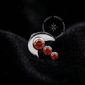 Topo Disco Cravejado Titânio Grau Implante com zircônias e sistema push pin.
