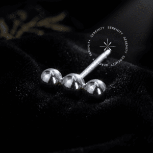 Topo Piercing 3 Mini Esferas Push Pin liso em Titânio ASTM F-136 modelo TN2222.
