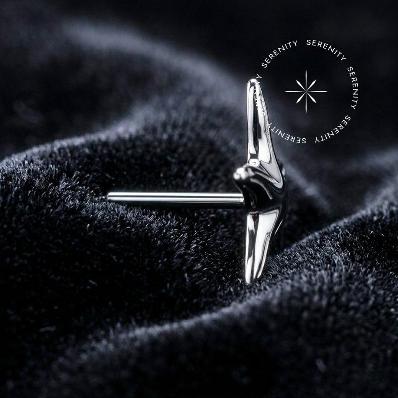 TN2156 - Topo Estrela do Mar Push Pin - Titânio Grau Implante (ASTM F136) - Imagem 2