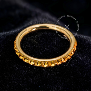 Piercing Argola com Zircônia Ouro
