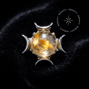 Piercing Titânio Grau Implante topo com zircônia premium rutilada abraçada por design místico de meias luas pino de rosca para labret cartilagem da orelha.