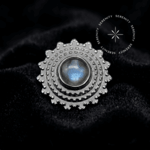 Piercing Titânio Grau Implante topo formato escudo mandala com zircônia premium mística central pino de rosca para labret cartilagem e conch.