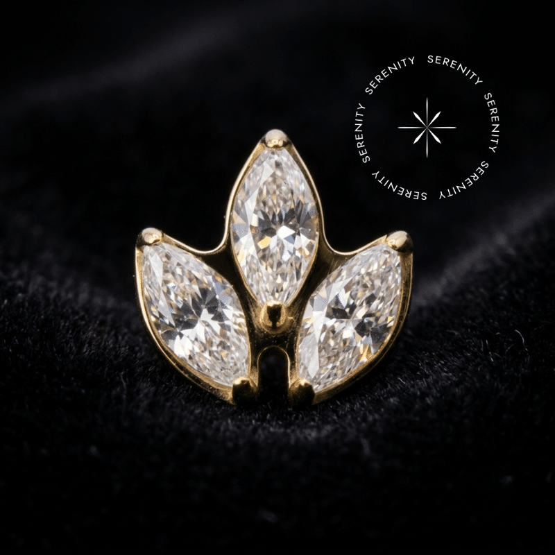 piercing cartilagem ouro 18k