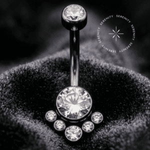 Piercing de Umbigo Decorado em Titânio