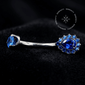 Piercing de Umbigo Gota com Pétalas em Titânio