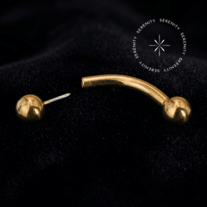 Piercing Microbell Curvo em Titânio