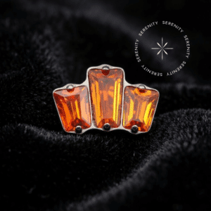 Piercing Topo Cravejado Mini Cluster em Titânio