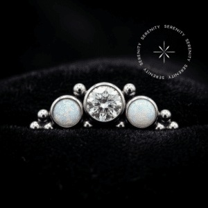 Piercing Topo Cluster em Titânio